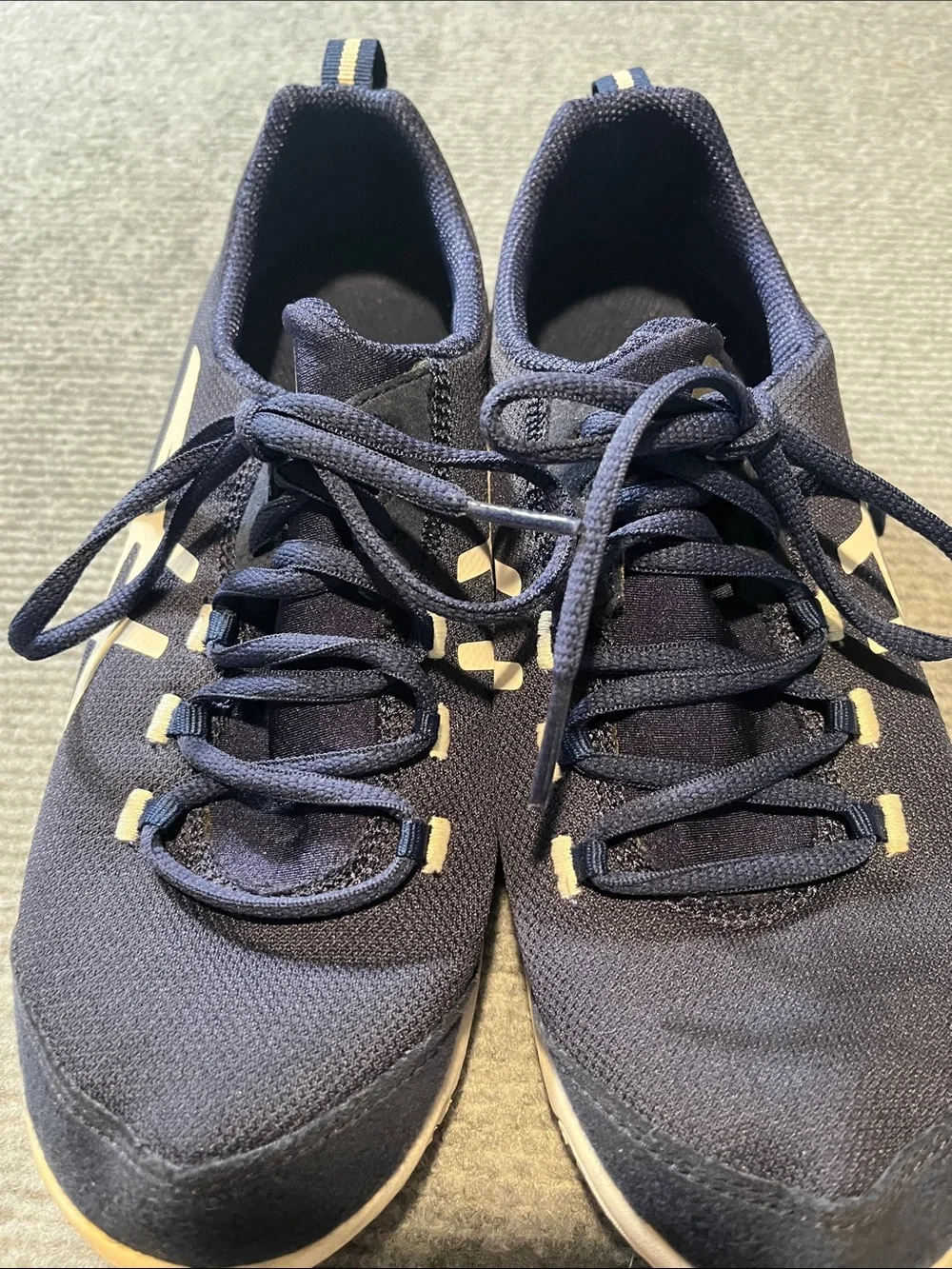 Asics Metrolyte Navy and White Lace-Up Women's Sneakers
